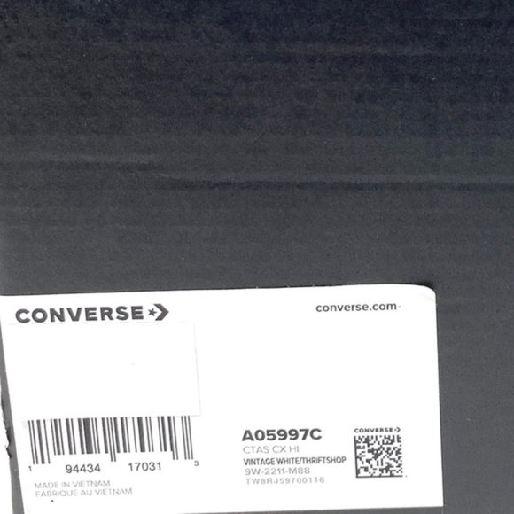 Converse Chuck Taylor CX Explore High Vintage White Canvas Shoes Men's A05997C - Picture 7 of 8